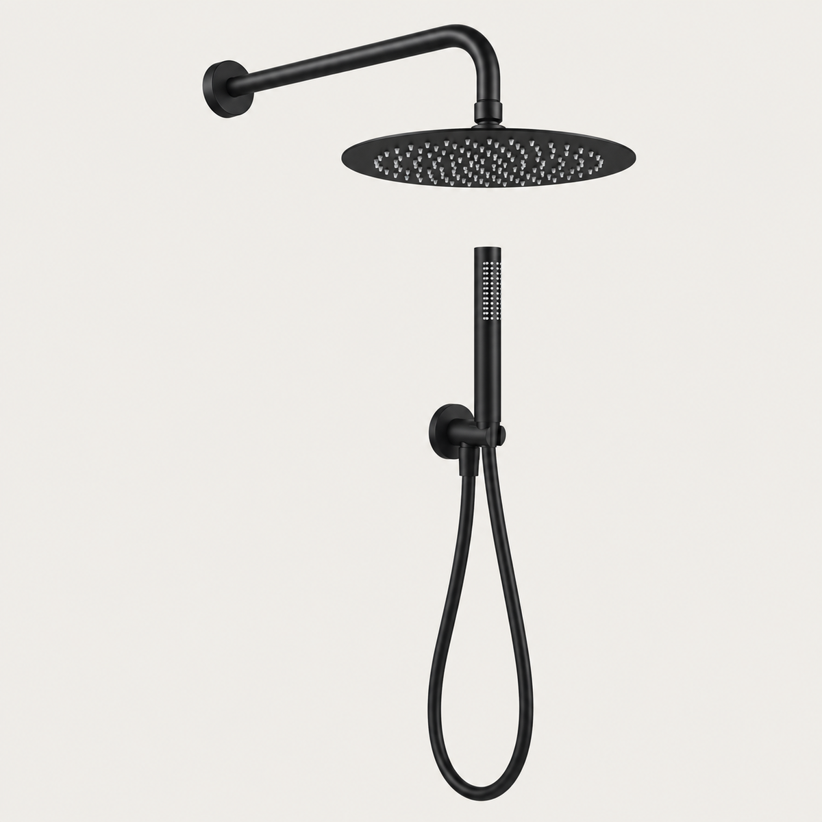 Set doccia tondo con seconda uscita in ottone
