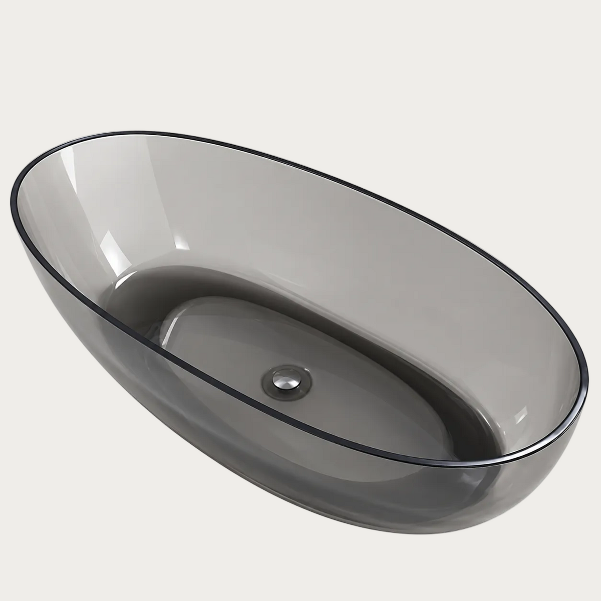 Vasca trasparente Celia Smoky Gray