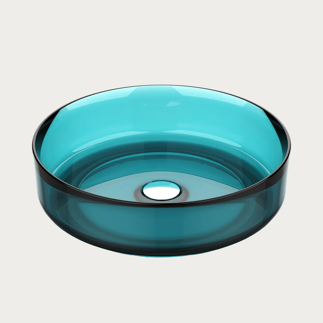 Lavabo trasparente Circa Aqua Blue