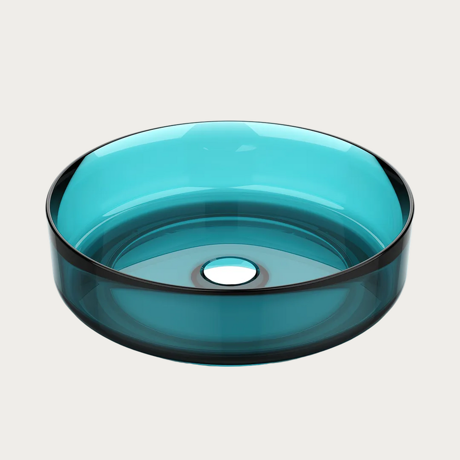 Lavabo trasparente Circa Aqua Blue