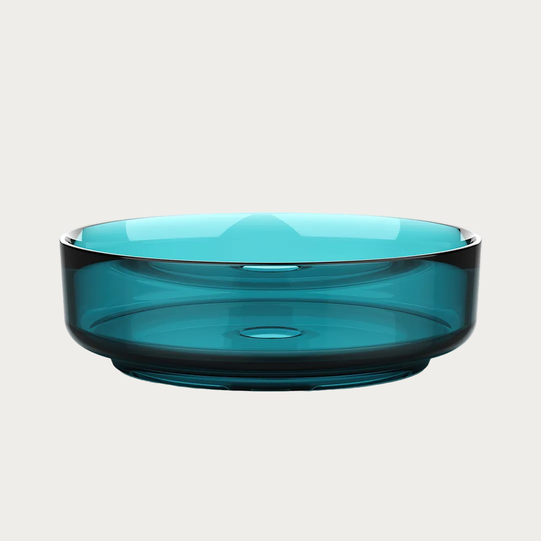 Lavabo trasparente Circa Aqua Blue