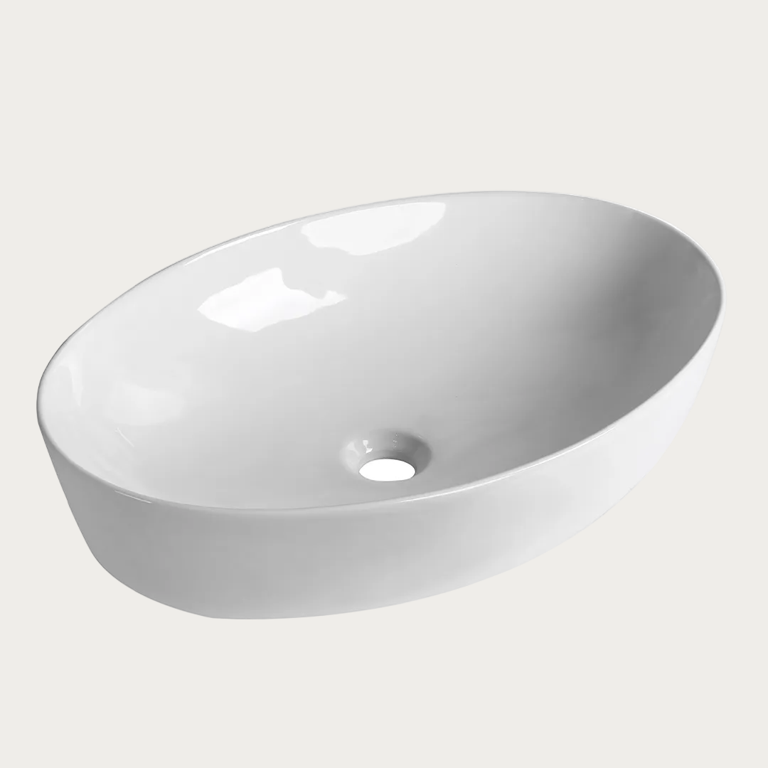 Lavabo da appoggio ellittico