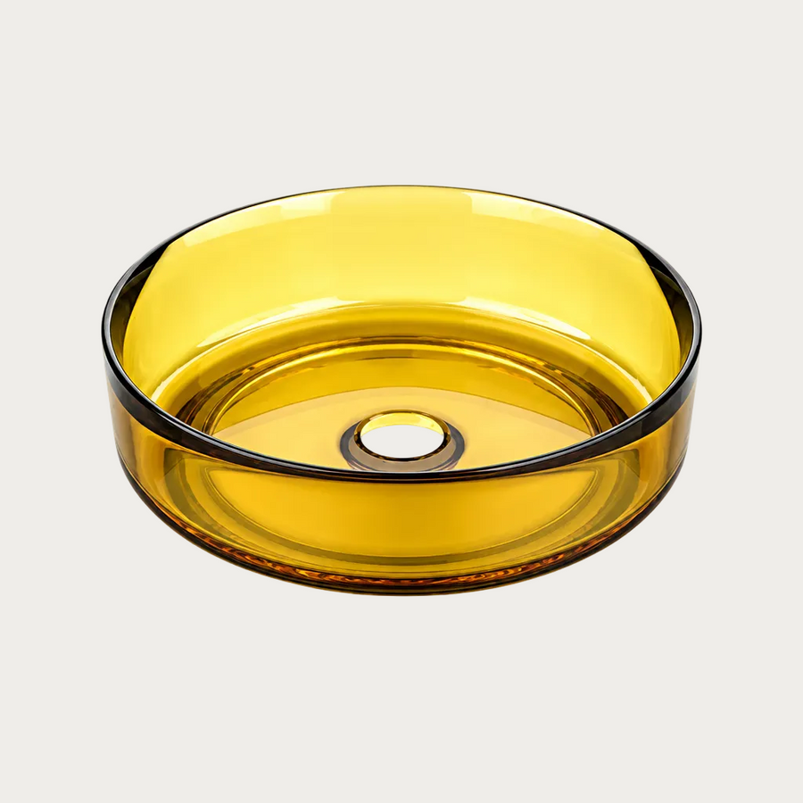 Lavabo trasparente Circa Honey Yellow