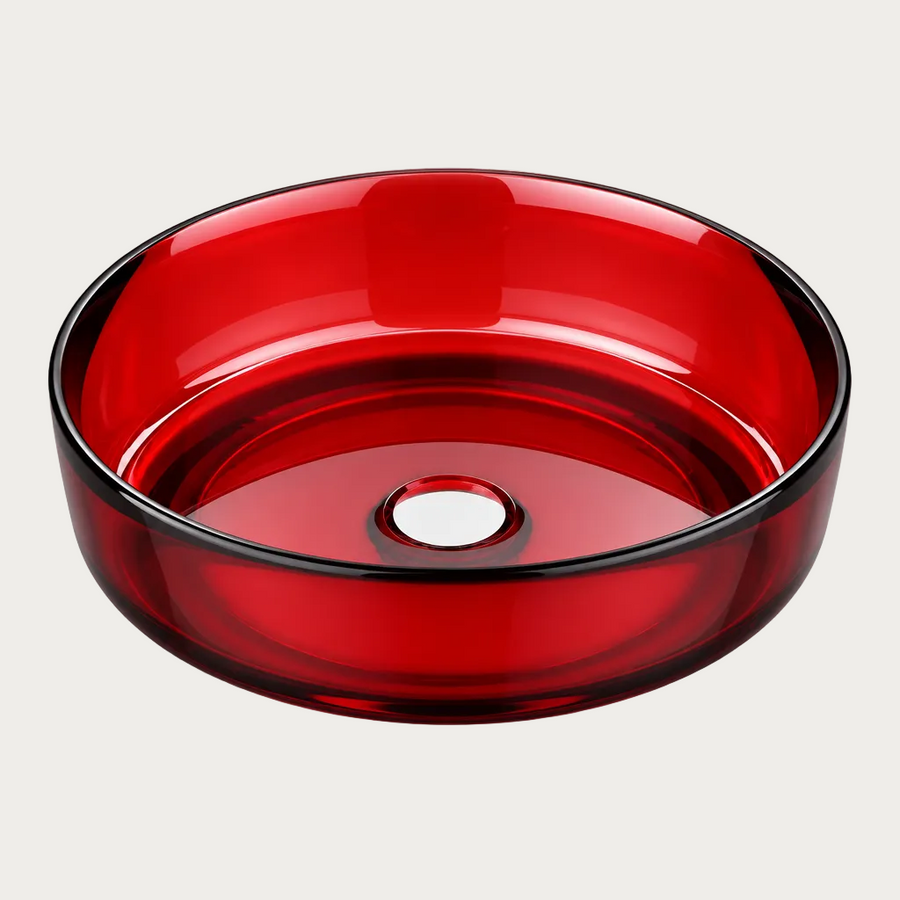 Lavabo trasparente Circa Ruby Red