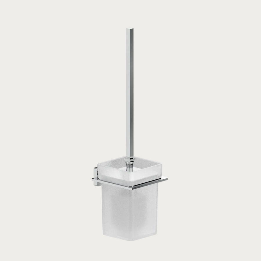 Scopino WC con bicchiere in vetro Linea