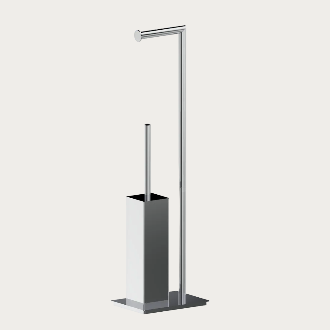 Set portarotolo e scopino WC da pavimento Linea